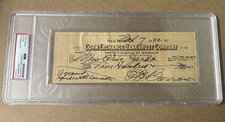 ED BARROW SIGNED AUTO CHECK TO FRAZEE FROM HALPER BABE RUTH RED SOX SALE PSA/DNA