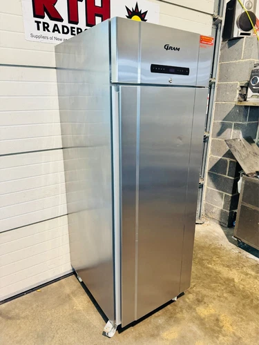 Gram ~ Single Solid Door Upright Larder Fridge Gastro Chiller Cooler S/S £550+V