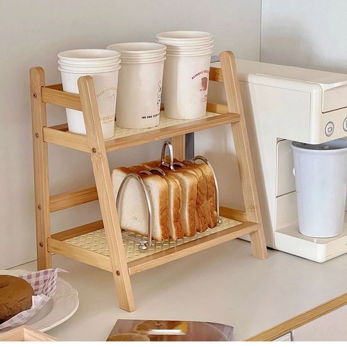 Trapezförmig Desktop-Organizer 2-stufige Ausstellungs ständer Schlafzimmer - Bild 7 von 9