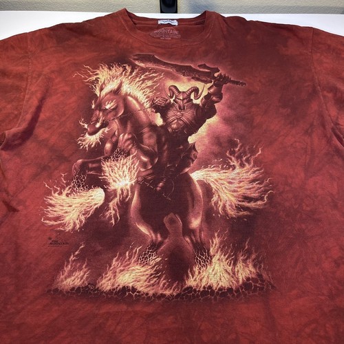 THE MOUNTAIN Flamed Horse Gladiator EXCALIBUR LAS VEGAS CASINO T SHIRT 3XL