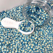 FAKE 5MM Cute Blue Fin Fish, Animal Polymer Clay Sprinkle NOT EDIBLE D47-07