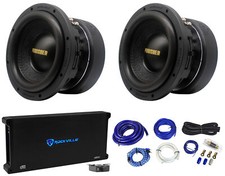  2 Rockville Punisher 10D2 10" 5000w Competition Car Audio Subwoofers Amplifier