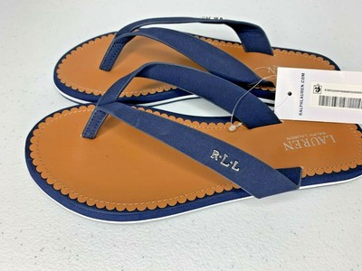 ralph lauren navy blue flip flops