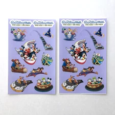 2x Walt Disney World Stickers Sandylion Four Parks One World  4 in. x 6.5 in.
