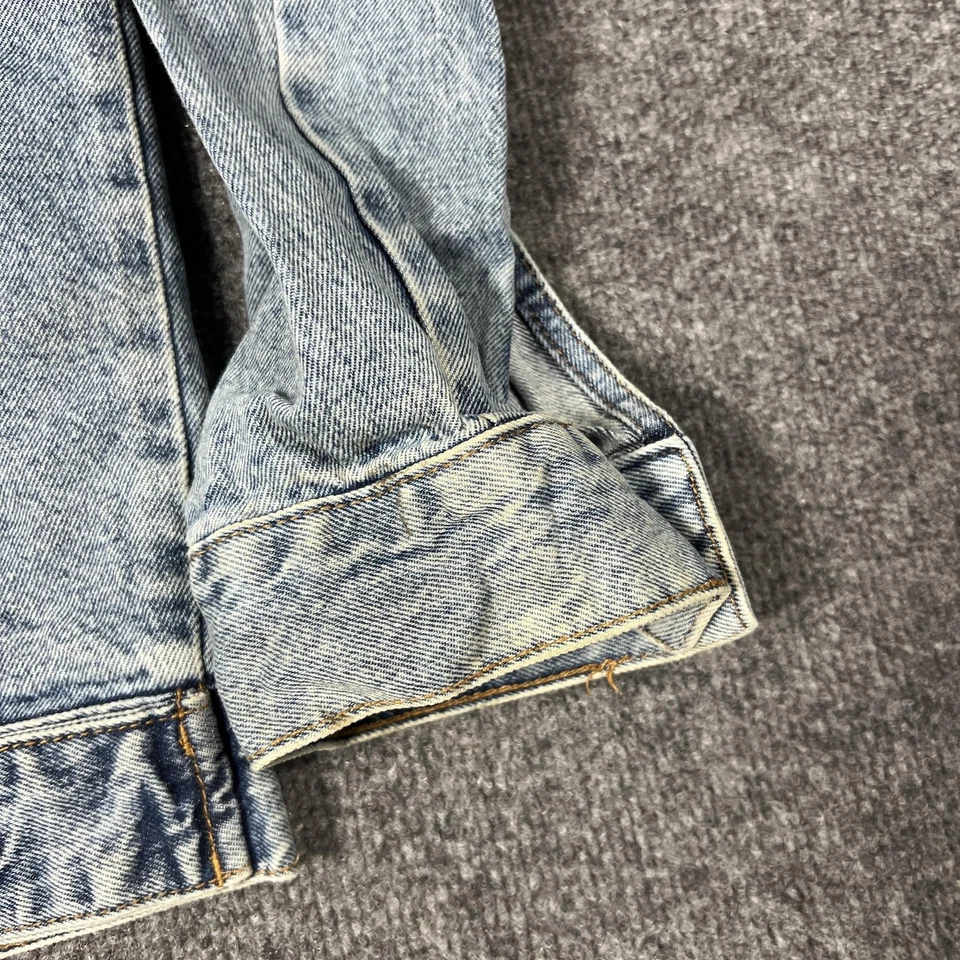 Rugrats Nickelodeon Denim Jacket Mens Large Blue Graphic Trucker 90s STAIN - Image 3 of 4