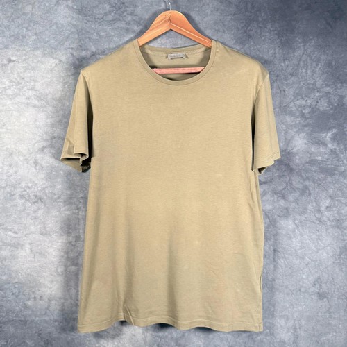 COS Menβs Olive π« Green Brushed Cotton T-Shirt β Large β Minimalist Soft-Touch - Picture 2 of 9