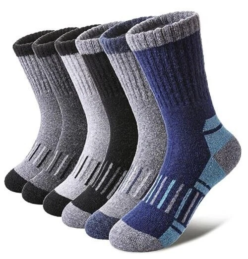 Kids Merino Wool Hiking Socks Toddlers Boys 8-12 Years Mix Color Hiking Socks