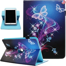 Universal 7 8 Inch Android Tablet Case, Dluggs PU Leather 360 Degree Rotating