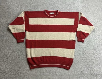PRINGLE Herren Pullover XL Wolle Sweater Jumper Vintage Golf Logo 32111 Rot