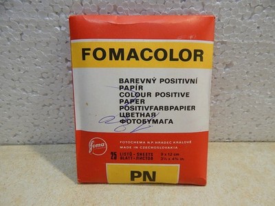 Vintage Fomacolor PN Color Photo Paper 9x12cm Czechoslovakia 1983 Glossy