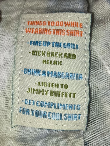 Jimmy Buffett We Are The People Lyrics Fish Guitar Camp Shirt Margaritaville XL - Picture 5 of 11