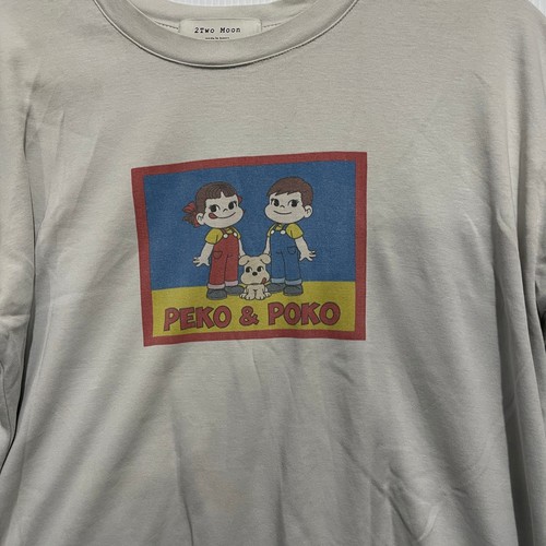 Peko-Chan T-Shirt 100 M Cotton White Milky Fujiya Made In Korea 2Two Moon Shirt - Picture 2 of 4