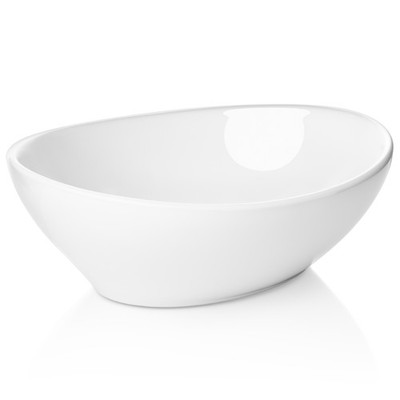 Modern Ceramic Vessel Sink - Bathroom Vanity Bowl -Small Oval White