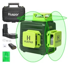 Huepar 3x360° Laser Marker Green Laser Cross Line Large Rectangle Full Line Irra