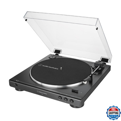 Audio-Technica AT-LP60X-BK Stereo Turntable, Black, Hi-Fi, 2 Speed, Dust Cover
