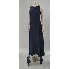 Vintage Evan Picone Maxi Dress Size 8 Black Sleeveless Semi Sheer Evening