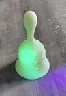 Vintage Fenton Bell Custard Daisy And Button Uranium Glass Milk Glass UV Glow