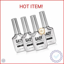 GAOY 4 Pcs 16ml No Wipe Gel Top Coat, Glassy Clear Top Coat, High Gloss Finish f
