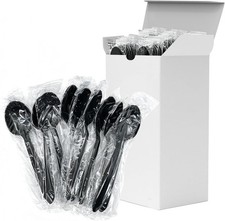 Plastic Spoons Individually Wrapped, Heavy Duty Disposable Spoons Bulk - Ideal