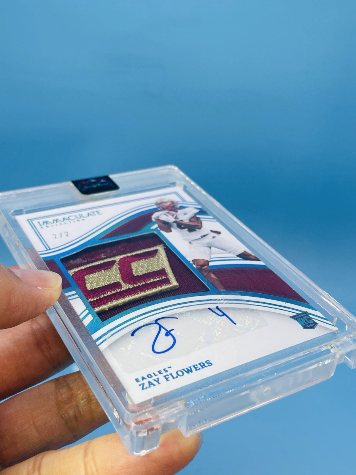 2023 Immaculate ~ ZAY FLOWERS ~ RC ACC PATCH AUTO #'d 2/2 💥  RAVENS 🔥 view 8