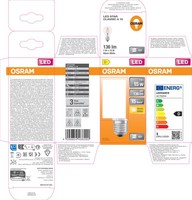 Osram Led-Lampen, Klassische Kolbenform 1 W 136 Lm - Warmweiß, E27, 15000 H Lebe