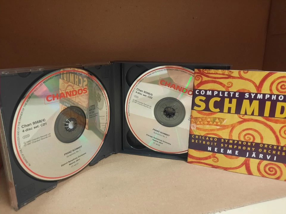 4 CD Schmidt Chicago Symphony Detroit Symphony Neeme Järvi Complete Symphonies - Bild 3 von 3