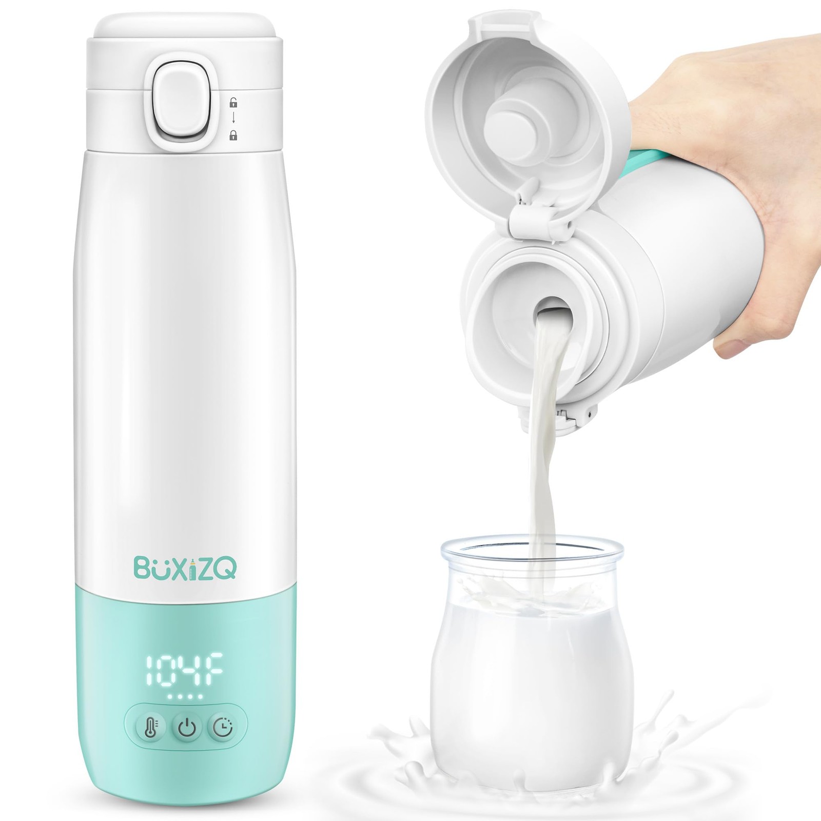 Portable Bottle Warmer for Travel,Portable Milk Warmer for Baby-12oz Ceramic