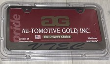 Vtec Honda Acura License Plate Frame Silver Stainless Steel- Automotive Gold Vtec Honda Acura License Plate Frame Silver Stainless Steel- Automotive Gold