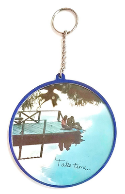 #ad Older Plastic Photo Disk Keychain Keyring $5.95