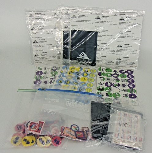 Pioneer Club Pathfinder Memory verse cards, Card Holders, Pioneer Club patches
