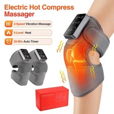 Electric Heated Vibration Knee Massager Joint Pain Relief Shoulder Massage Brace