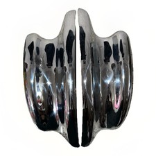 Vintage 1940s Front Bumper Guards Chrome Accessory Pair Dp Or Op Stamped Euc