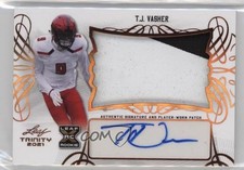 2021 Leaf Trinity Patch Auto TJ Vasher #PA-TJV Patch Auto 0w8