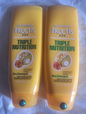 Lot 2 Garnier Fructis Triple Nutrition Conditioner For Very Dry Hair 13 Fl Oz