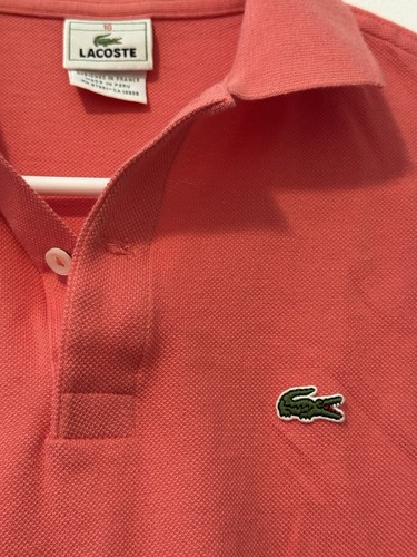 Lacoste Pink Polo Shirt Classic Style - Picture 3 of 4