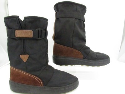 Tecnica Black Brown Winter Snow Boots Unisex Adult EU 43-44 Insulated Faux Fur
