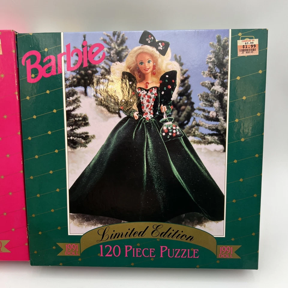 Barbie Doll Puzzle Lot of 4 (1988/1989/1990/1991) Limited Edition (NIB/NEW) - Image 4 of 4