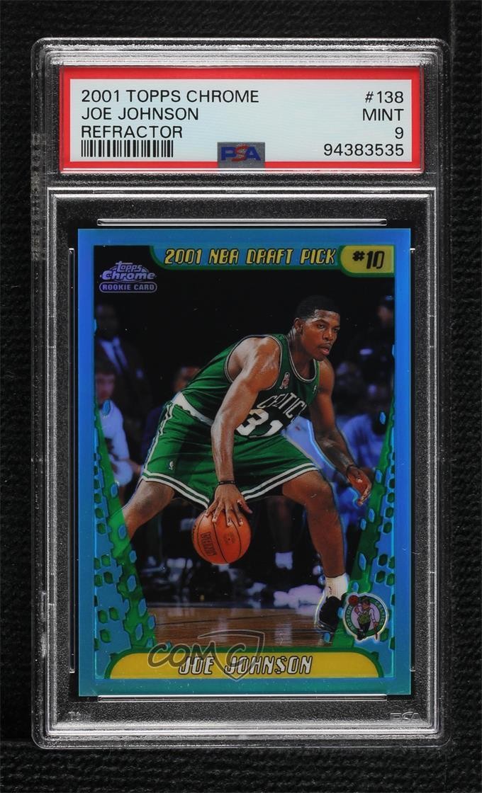 2001-02 Topps Chrome Refractor Joe Johnson #138 PSA 9 MINT Rookie RC 17a5