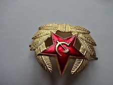 ( 72 )  CCCP / UDSSR " Stern Hutabzeichen " Offizier Ushanka rote Armee