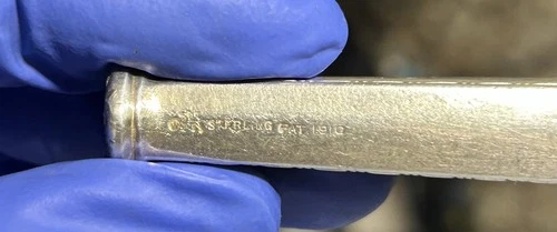 PAT 1910 (.925) True Sterling Silver Butter Knife Handle 37 Grams 3 3/4 Length