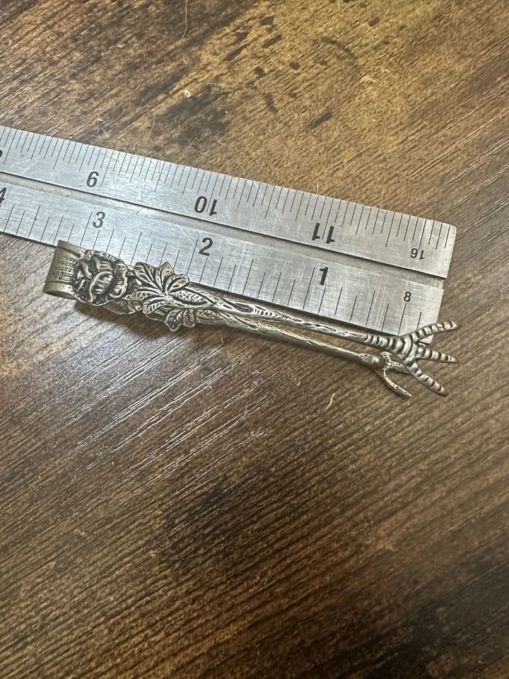 Vintage Antique sugar tongs, 800 silver, claws! Fast Free Shipping - Image 2 of 4