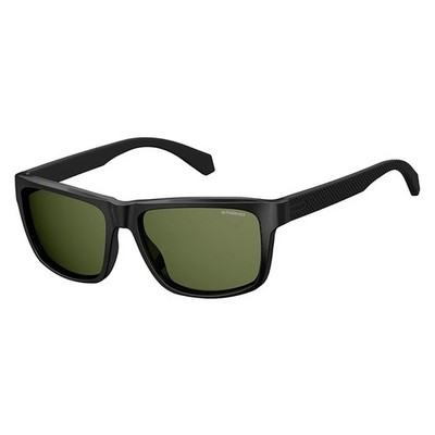 Polaroid PLD 2058/S 003_M9 Matte Black Plastic Sunglasses Grey Polarized Lens