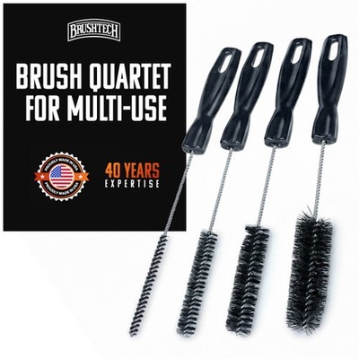 Brushtech Multi-Use Brush Quartet, Precision Cleaning Scrub Tools