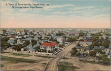 Postcard View Brownsville Texas from Wireless Tower Fort Brown TX 