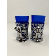 银色复古原始日本古董玻璃杯和杯子| eBay