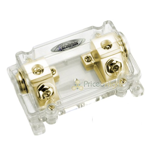 Xscorpion Gold ANL Inline Fuse Holder - 0/2 Gauge Input/Output With Adapters