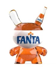 Fanta & Kidrobot 3" Fanta Grape Resin Dunny Art Figure-orange color 