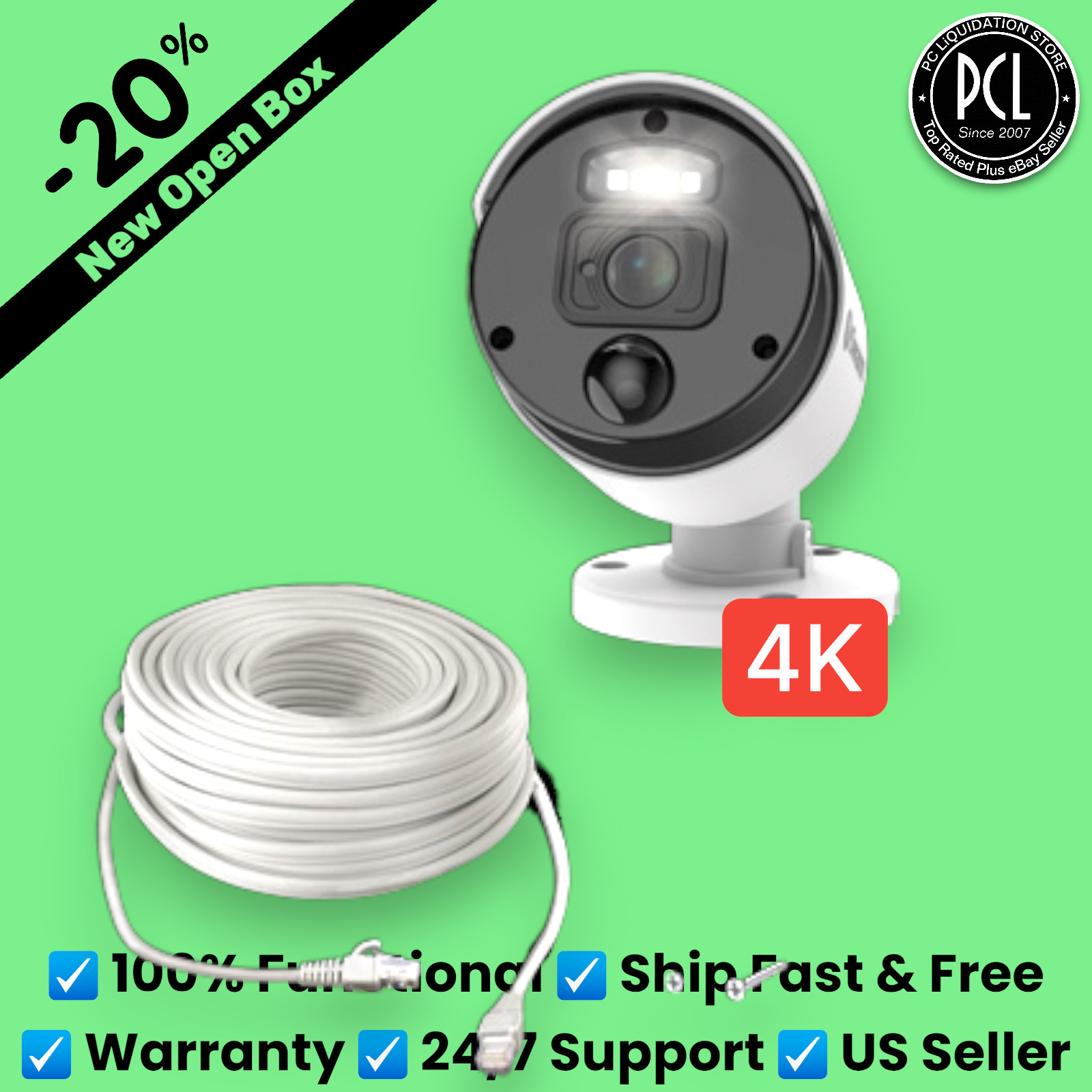 ✅ Swann 4K NHD-875WLB Day Night/Security Camera NHD-875WLB With 60ft cable  ✅