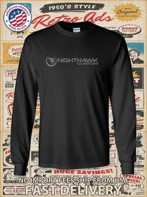 New Nighthawk Custom Logo Men's Long Slevee T-Shirt American T-Shirt