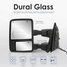 Power Heated Towing Mirror Compatible 1999-2007 Ford F250-F550 Super Duty Set 2